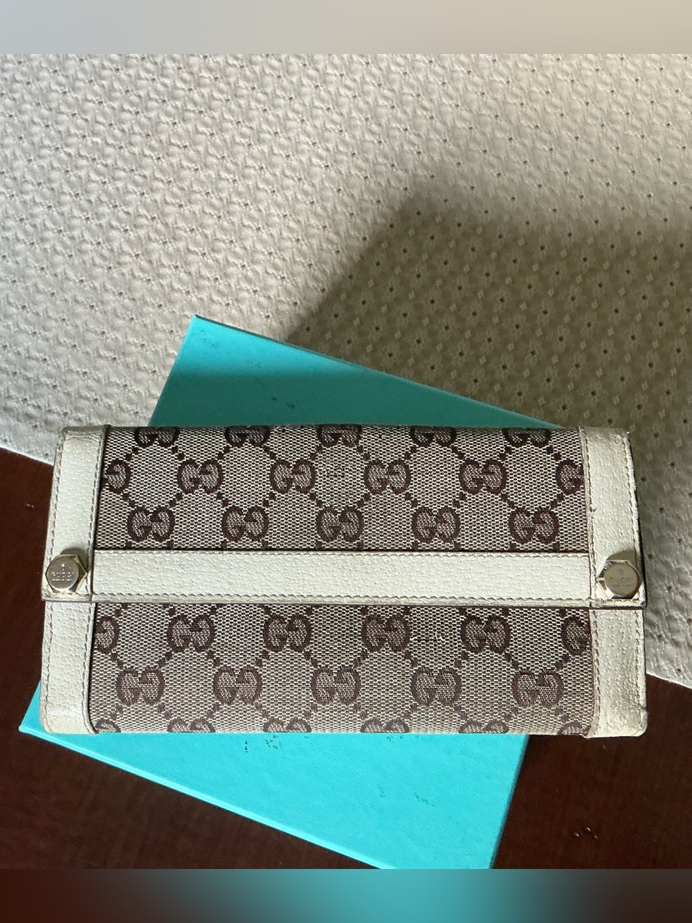 Gucci Monogram GG Long Continental Wallet Leather & Canvas